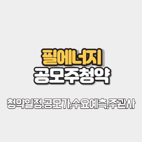 필에너지 공모주청약