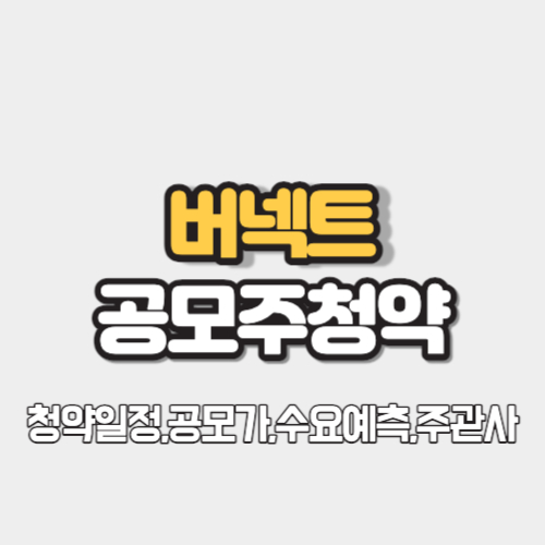 버넥트 공모주청약 