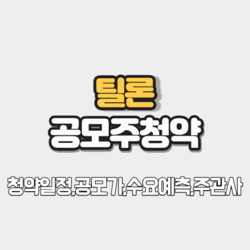 틸론 공모주청약