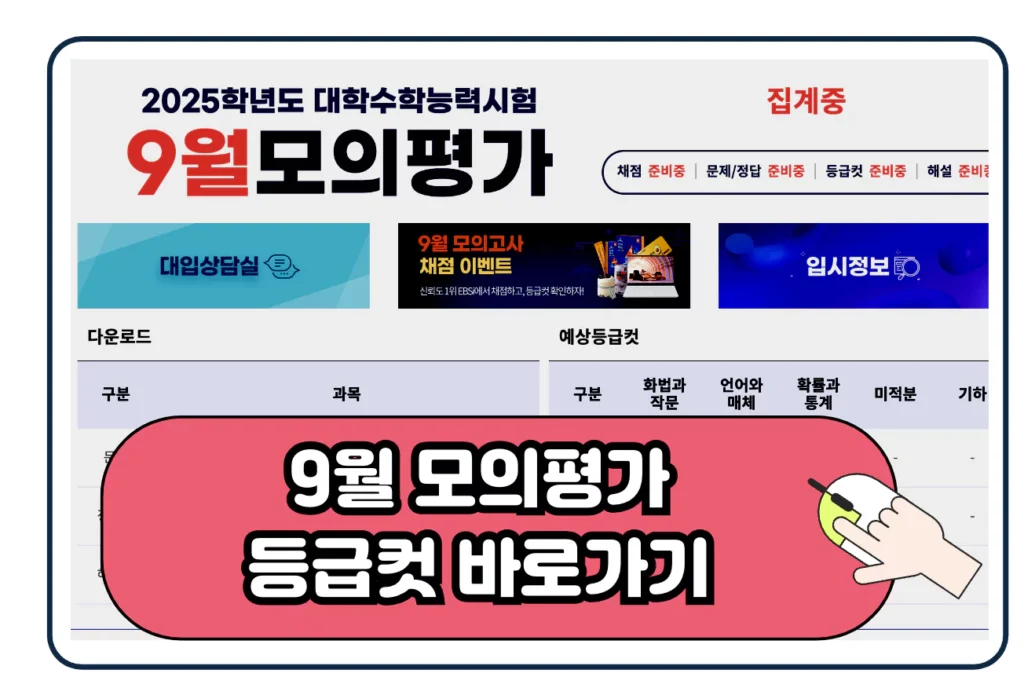 2024 9월 모의평가 2025학년도 등급컷 해설 문제 정답 다운로드 바로가기 이미지